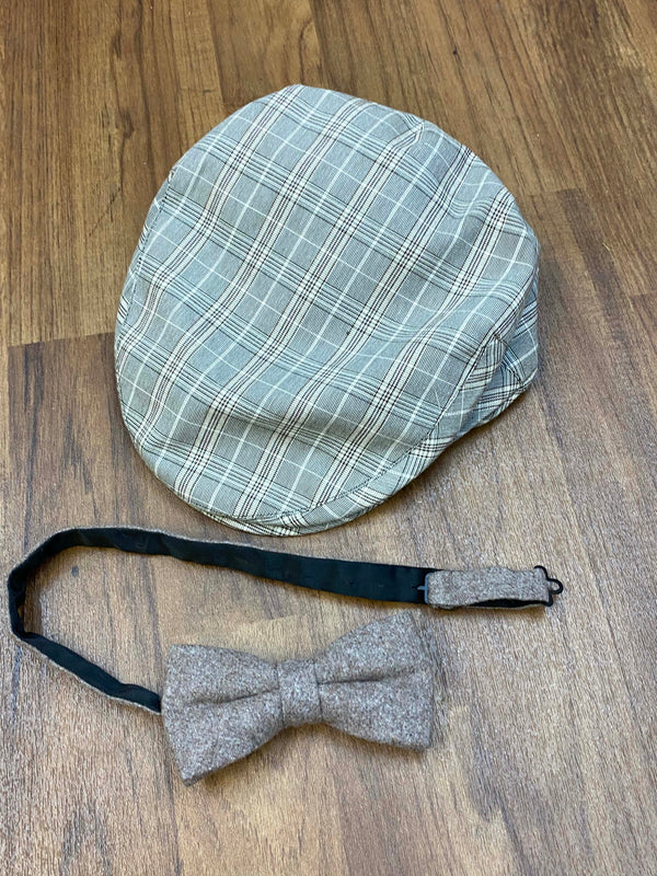 20er Jahre Knickerbocker Outfit Herren Gr. 56 – dunkelgrau mit Weste & Schiebermütze