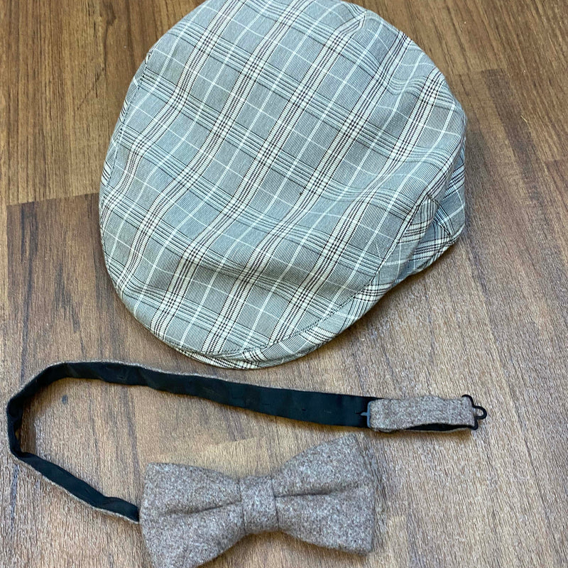 20er Jahre Knickerbocker Outfit Herren Gr. 56 – dunkelgrau mit Weste & Schiebermütze