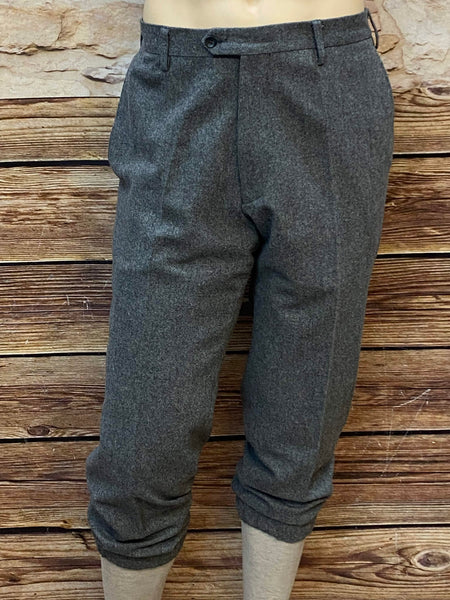 Graue Vintage Knickerbocker Hose im Look der 20er Jahre, Herren Größe 52