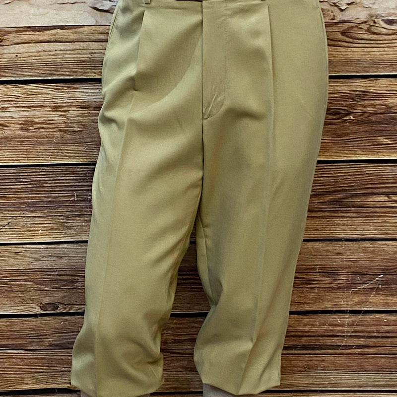 Stilvolle Beige-Grüne Knickerbocker-Hose Gr.54, B 101 cm