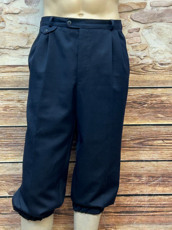 Dunkelblaue, hochwertigen Knickerbocker Hose im 20er Jahre Stil in Größe 54