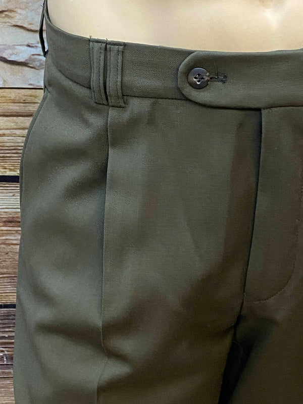 Knickerbocker Gr. 52 – olivgrüne Woolmark-Stretch-Schurwolle (Bund 99 cm)