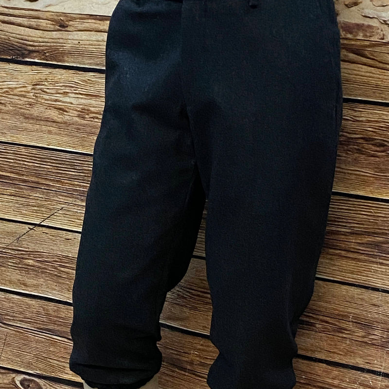 Dunkelblaue Vintage-Knickerbockerhose aus Schurwolle für Herren im 20er-Jahre-Stil – Paul Rosen London, Größe 52, Detailansicht und Komplettbild.