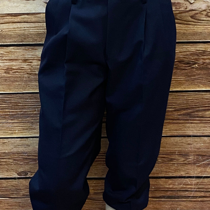 Vintage Knickerbockerhose in Dunkelblau, Gr. 48, Materialmix mit Schurwolle, inspiriert von 1920er-1940er Jahren,