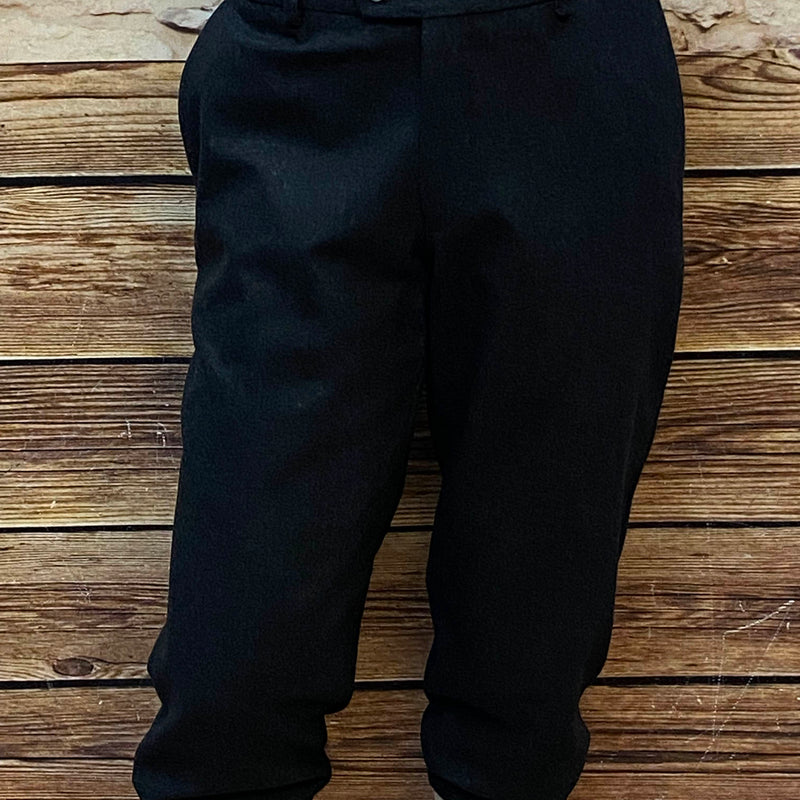 Dunkelgrau Vintage-Knickerbockerhose aus Schurwolle für Herren im 20er-Jahre-Stil – Paul Rosen London, Größe 52, Detailansicht und Komplettbild.
