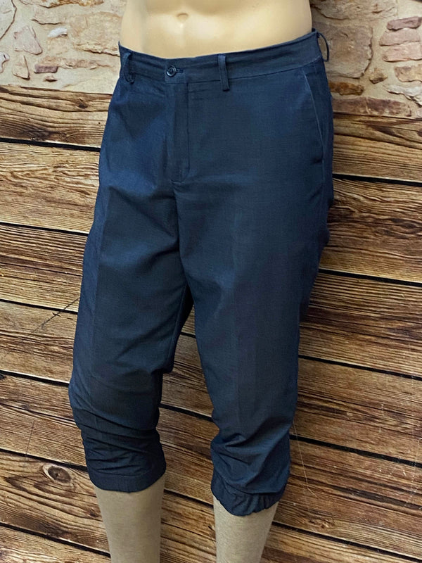 Dunkelblaue Slim Fit Knickerbockerhose für Herren im 1920er-Jahre-Vintage-Stil von Angelo Litrico – Größe 54.