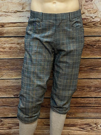 Karierte Knickerbocker-Hose in Grau-Blau Gr.54