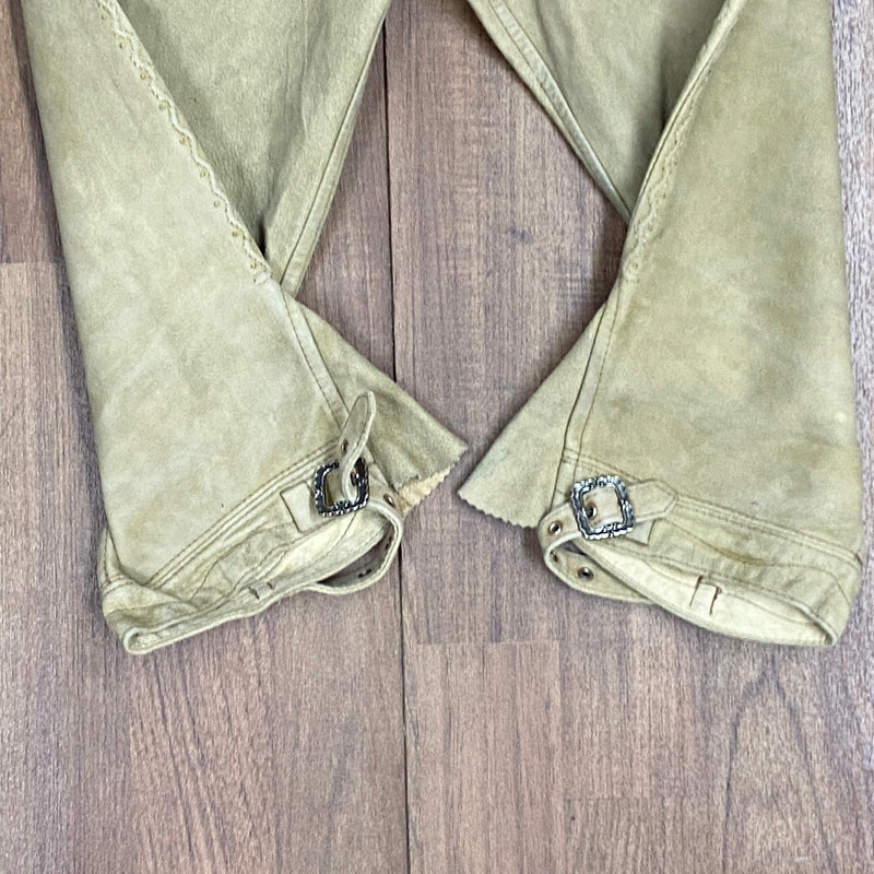 Kniebund Herren Trachten Lederhose mit Gürtel Bund 80 cm, Gr.46