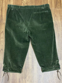 Vintage Trachtenhose, Kniebund Cordhose Bundweite grün 92 cm, Gr.50