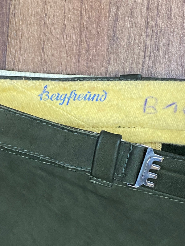 Kniebund Trachtenhose Echtleder Vintage Bergfreund Grün, Gr.56