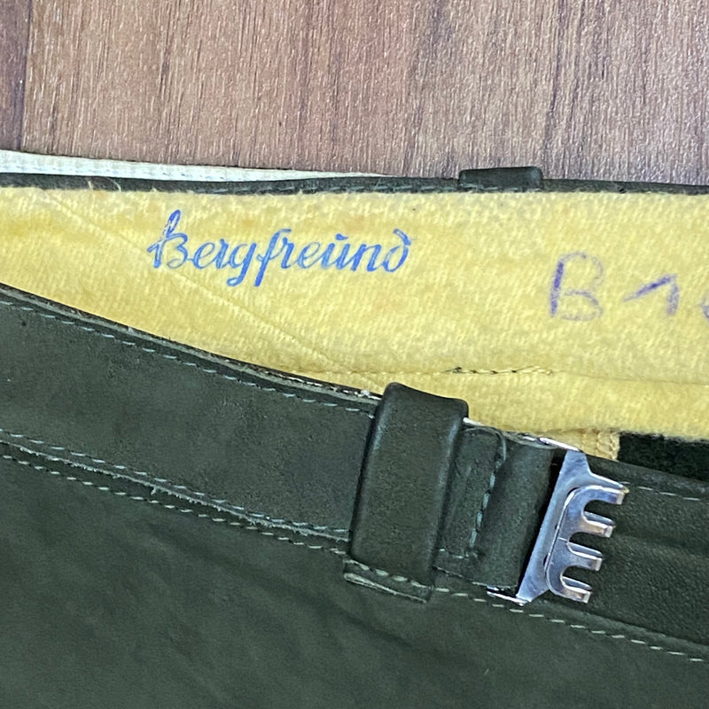 Kniebund Trachtenhose Echtleder Vintage Bergfreund Grün, Gr.56