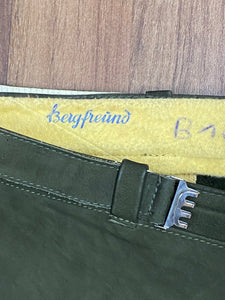 Kniebund Trachtenhose Herren Echtleder Vintage Bergfreund Bund 102 cm Grün