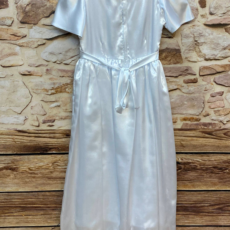 Mädchen Festkleid mit Spitze & Satinschimmer – Gr. 134