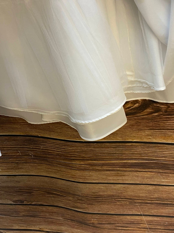 Kommunion Set weiß Gr. 128 – Rüschenrock & Bolerojacke festlich