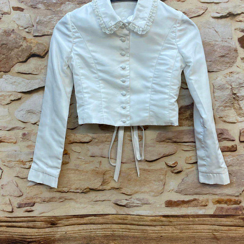 Kommunion Set weiß Gr. 128 – Rock mit Tüll & Bolero mit Spitzenkragen