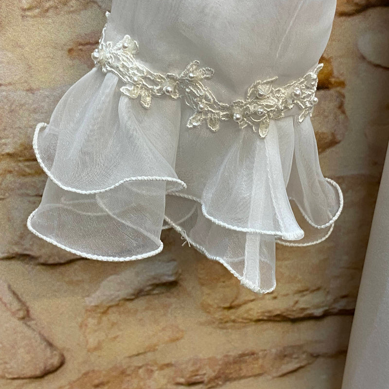 Blumenmädchen Kleid Weiß – Gr. 128, Ansicht 3