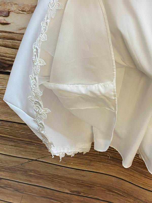 Blumenmädchen Kleid Weiß – Gr. 128, Ansicht 4