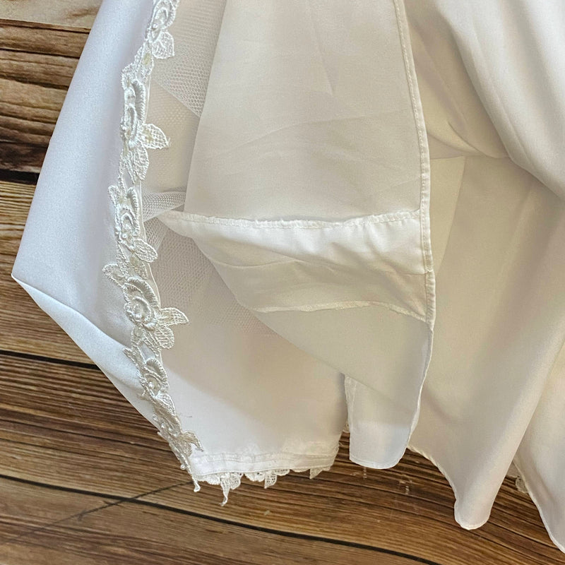 Blumenmädchen Kleid Weiß – Gr. 128, Ansicht 4