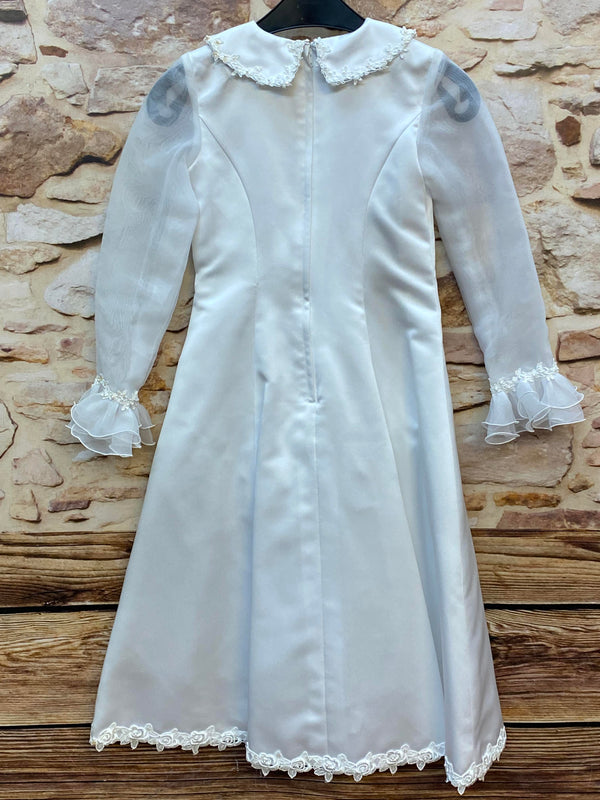 Blumenmädchen Kleid Weiß – Gr. 128, Ansicht 6