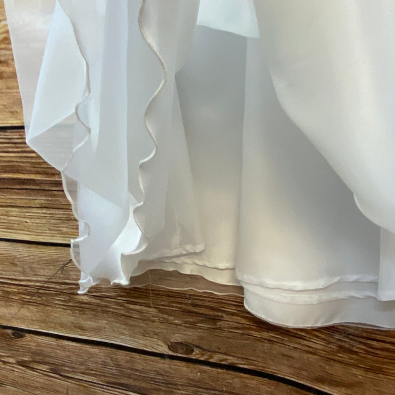 Kommunionkleid weiß mit floraler Stickerei – Gr. 152