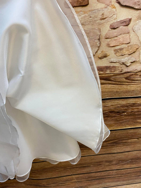 Kommunionkleid Weiß – Gr. 146 | Stickerei ungetragen