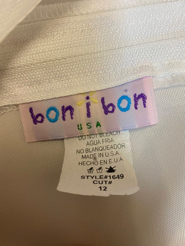 Kommunionkleid Weiß – Gr. 146 | Stickerei ungetragen