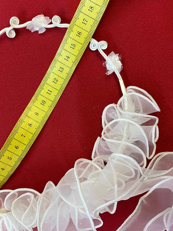 Kommunion Haarschmuck weiß mit Schleife – Stirnreif Mädchen ungetragen, Ansicht 3