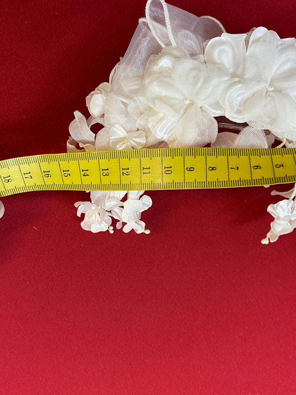 Kommunion Haarkamm Blumen – Haarschmuck weiß Mädchen ungetragen, Ansicht 3