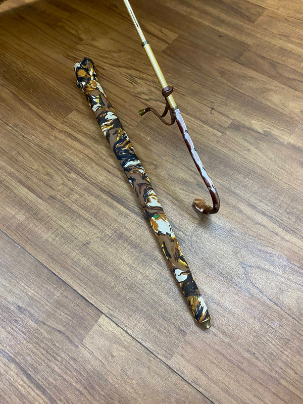 Vintage Regenschirm 60er 70er Jahre Retro – Stockschirm mit Muster