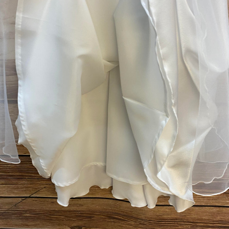 „Rockpartie mit Tüll-Überlage und Satinsaum bei Mädchen Festkleid“