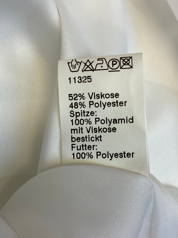 Kommunionkleid Gr. 128 Bianca Corela 2-teilig weiß Festkleid Blumenmädchen Spitze langarm