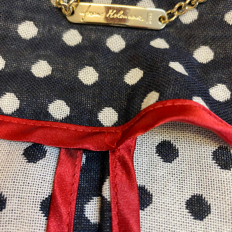 Vintage-Kostüm mit Punkten und Accessoire, Unikat