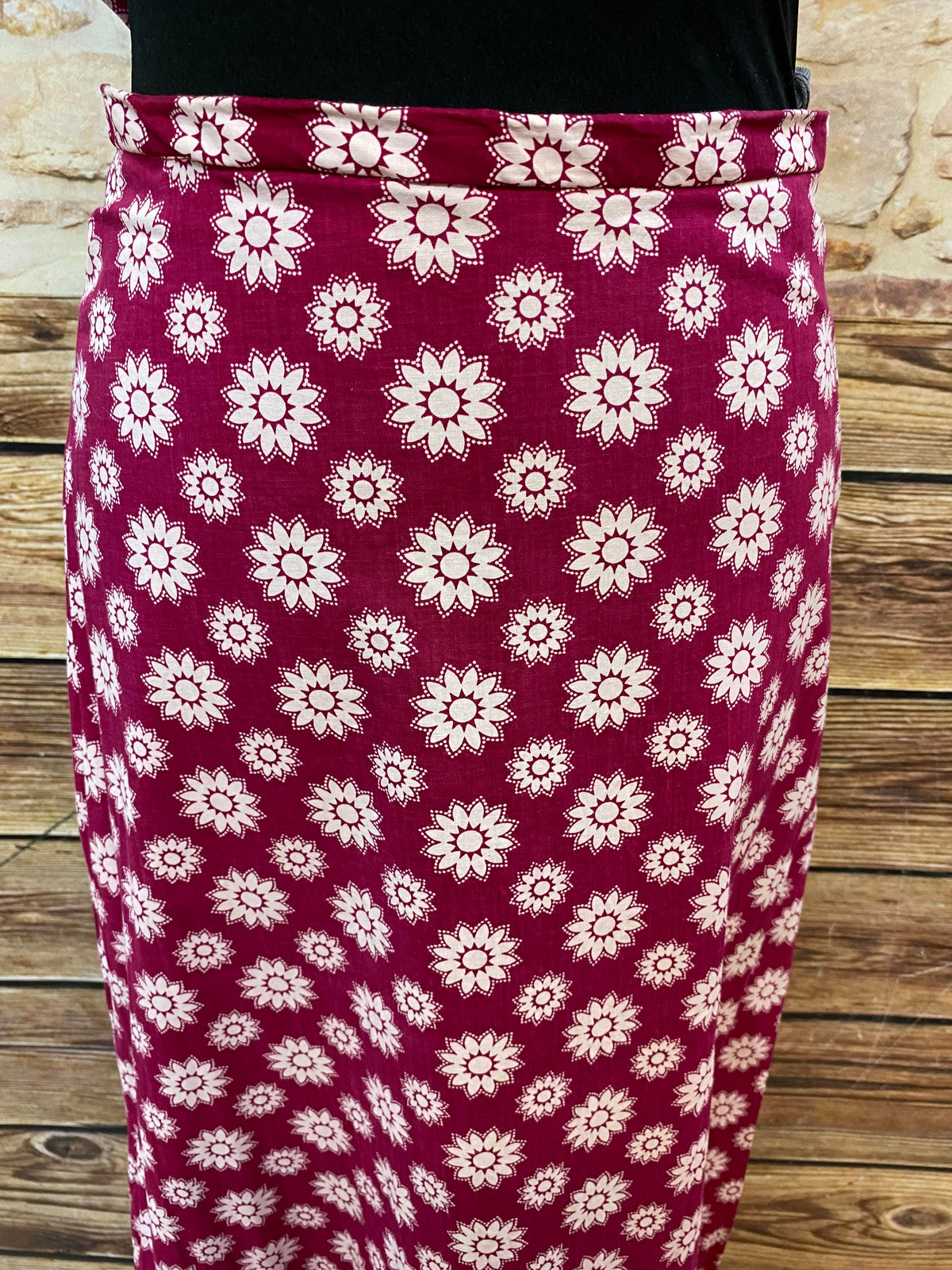 Romantisches Vintage-Kostüm in Blumenmuster, Größe 38