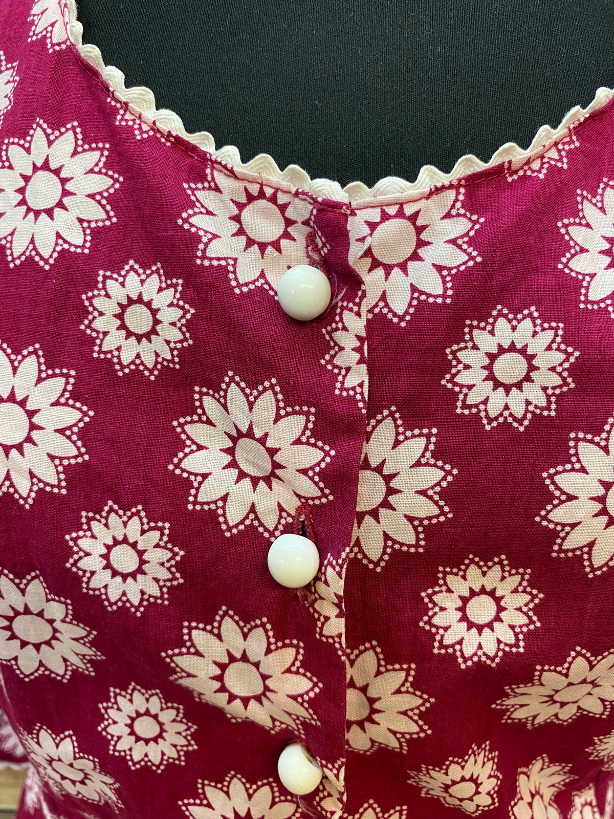 Romantisches Vintage-Kostüm in Blumenmuster, Größe 38