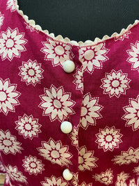 Romantisches Vintage-Kostüm in Blumenmuster, Größe 38