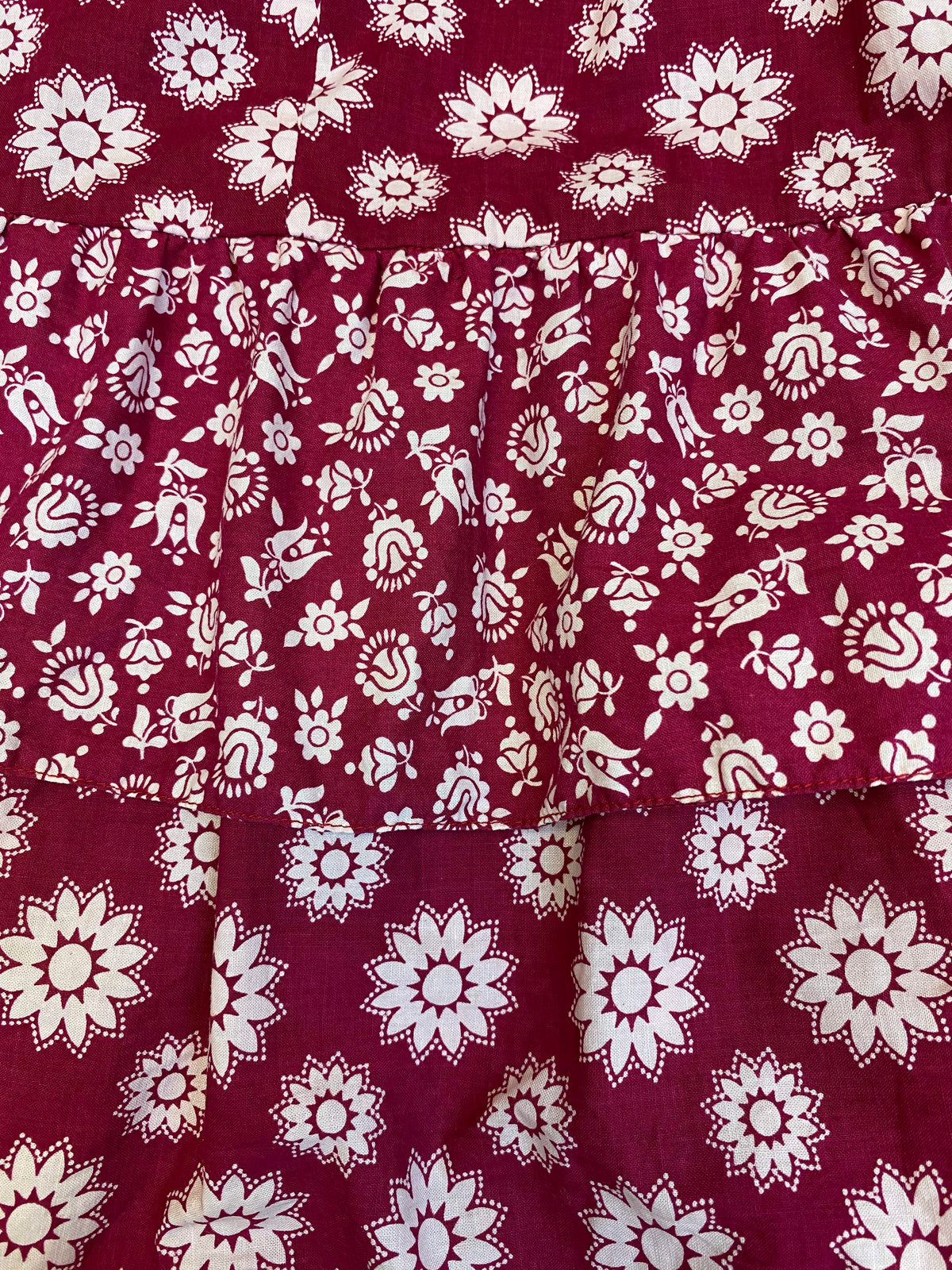 Romantisches Vintage-Kostüm in Blumenmuster, Größe 38