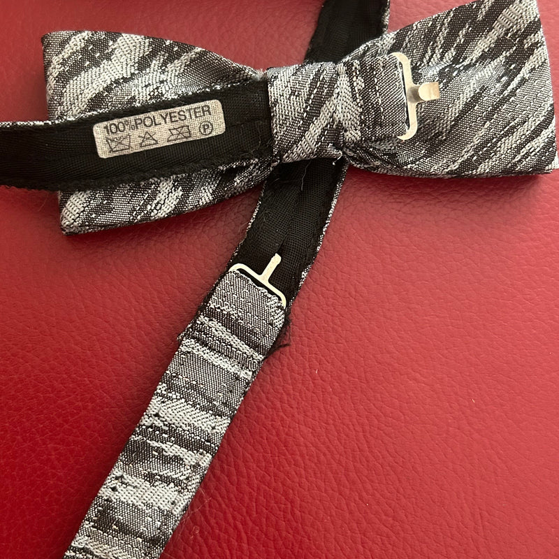 Vintage Kummerbund-Set in Silber-Grau mit Fliege