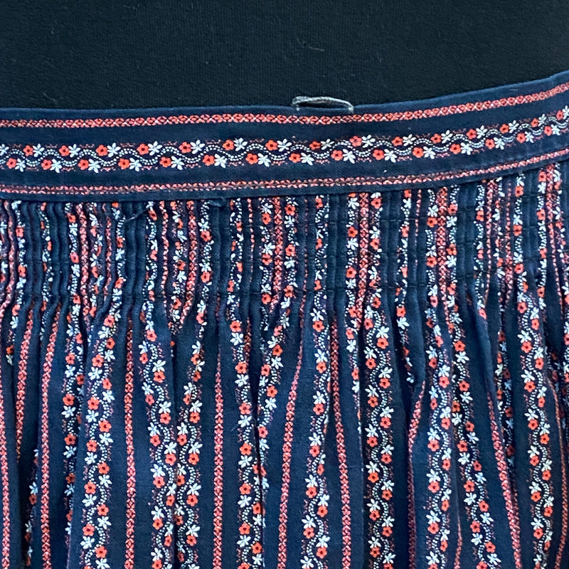 Kurze Dirndlschürze Vintage 54 cm Dunkelblau