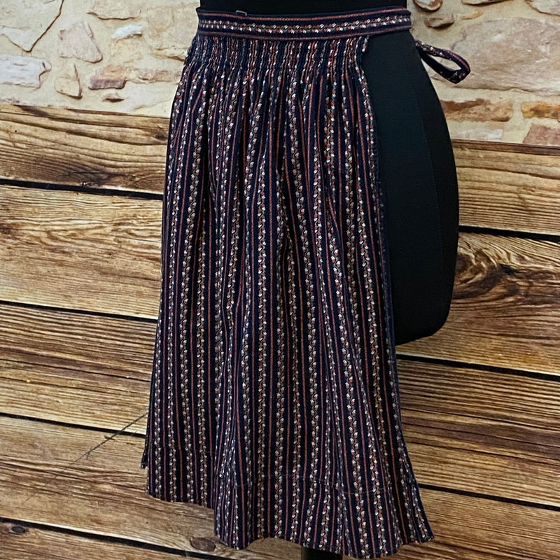 Kurze Dirndlschürze Vintage 54 cm Dunkelblau