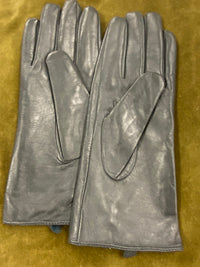 Gants en cuir gris-vert taille XL pour femme doublés