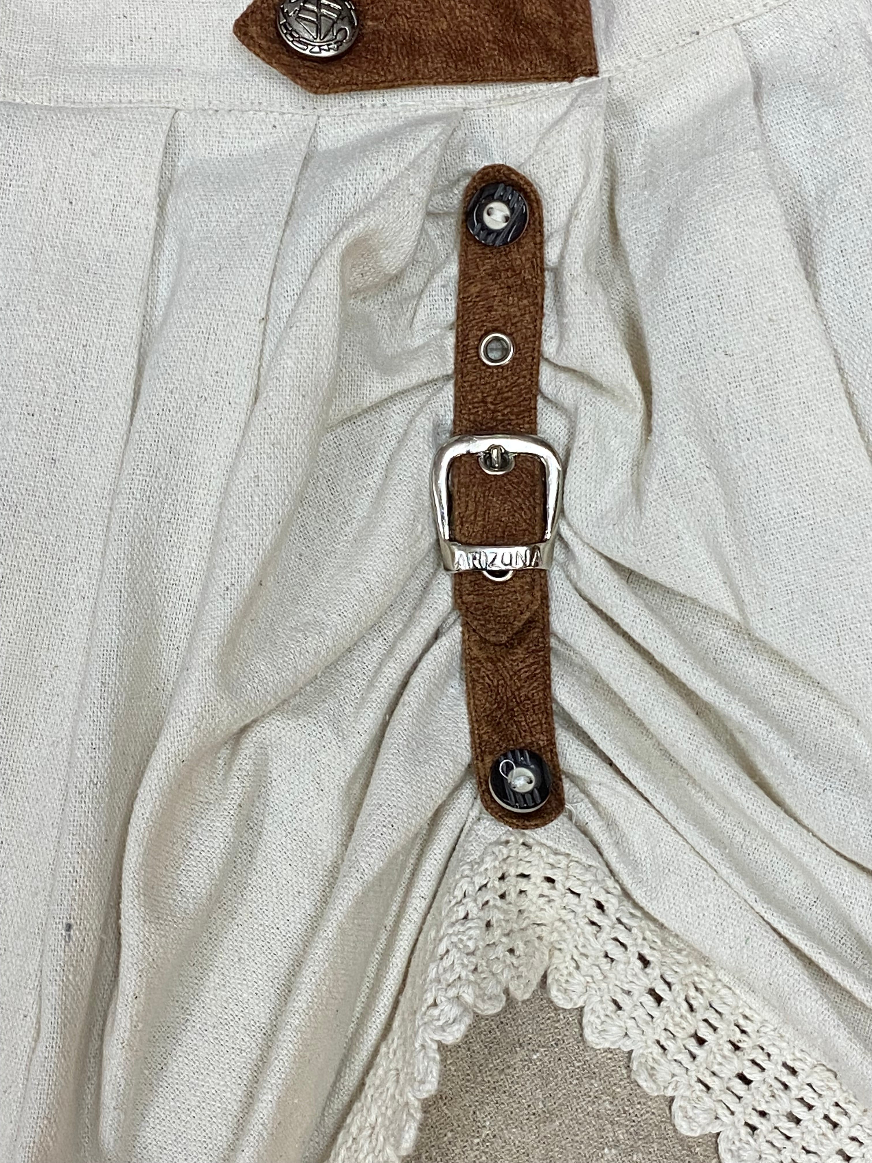 Kurzer Trachtenrock von der Marke Oharivari beige/creme Gr.XL Vintage