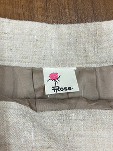 Kurzer Vintage Trachtenrock von der Rose beige/natur Gr.32