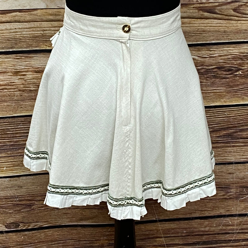 Damen Trachtenrock von Alpenländer Trachten München – Beige, Größe 38