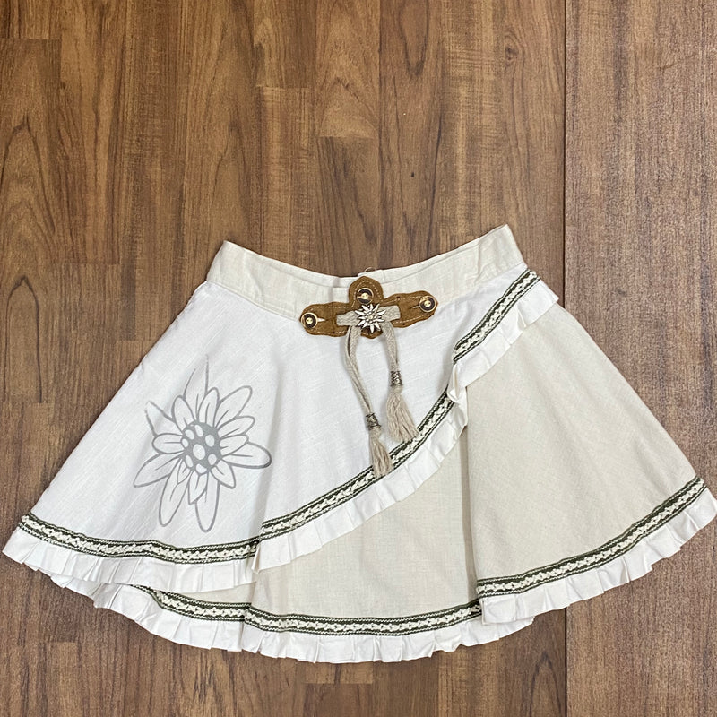 Damen Trachtenrock von Alpenländer Trachten München – Beige, Größe 38