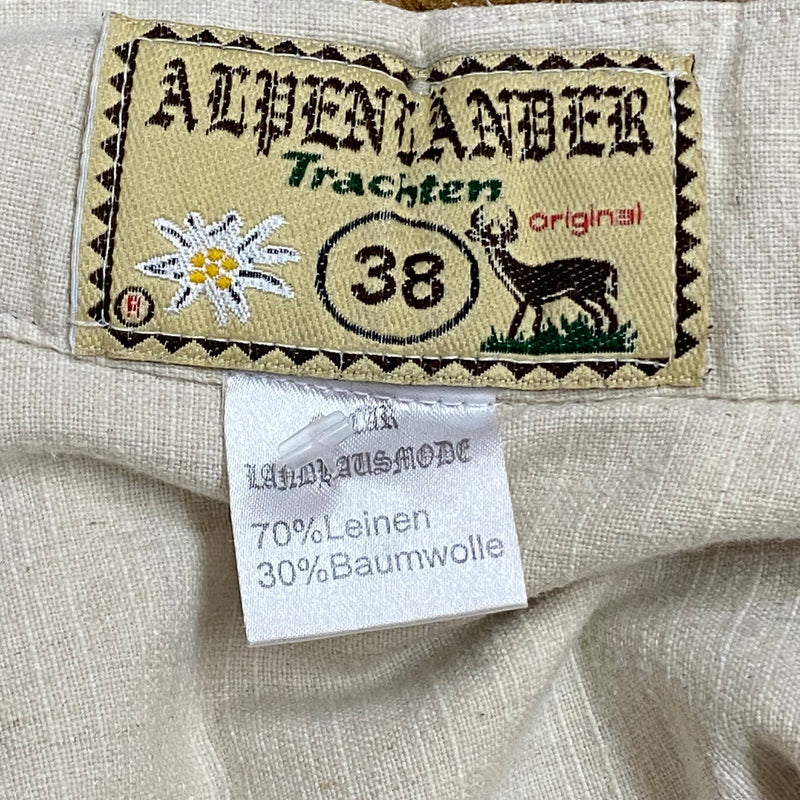 Damen Trachtenrock von Alpenländer Trachten München – Beige, Größe 38