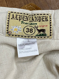 Damen Trachtenrock von Alpenländer Trachten München – Beige, Größe 38