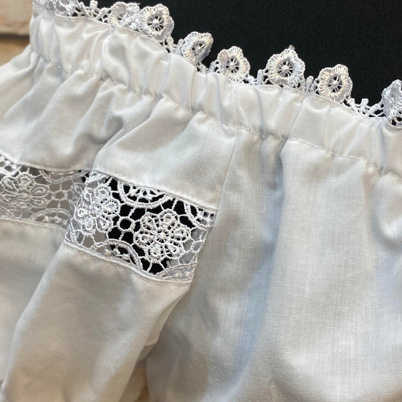 Dirndlbluse Landhaus C&A – Schulterfrei, Spitze, Größe 40