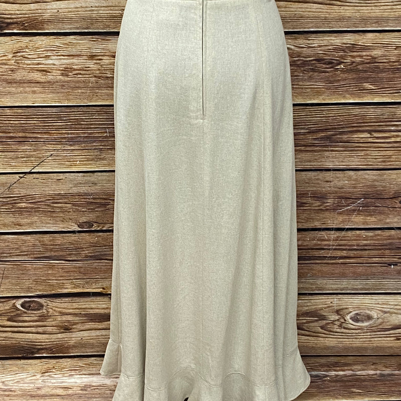 “Landhaus-Rock in Naturfarbend, Rückansicht mit Reißverschluss, Taille ca. 37 cm, Länge ca. 95 cm”