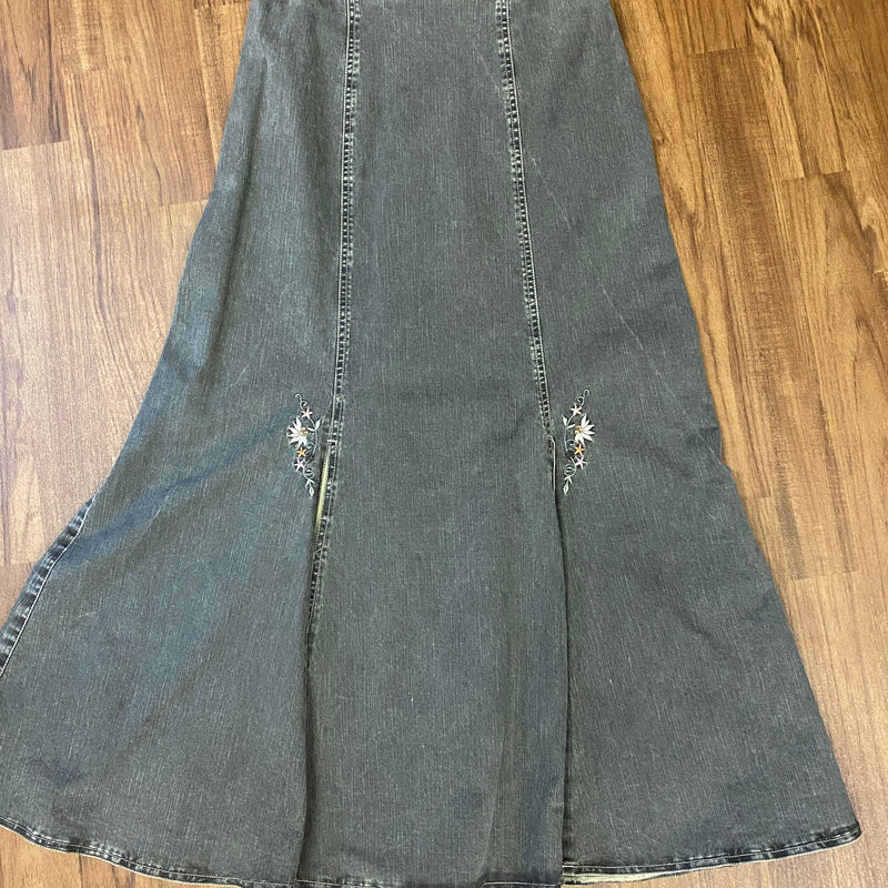 Damen Trachtenrock im Jeans-Look von Landhaus – Grün/Grau, Größe 38