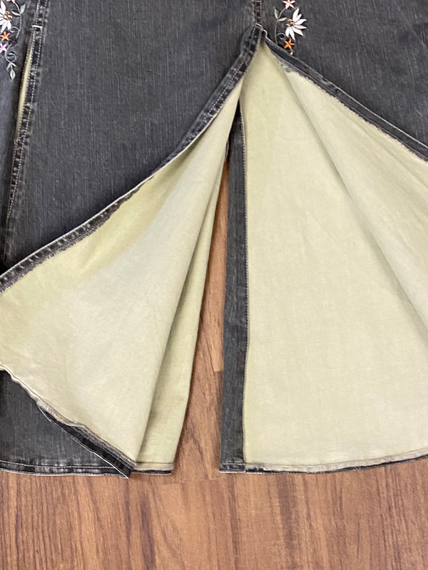 Damen Trachtenrock im Jeans-Look von Landhaus – Grün/Grau, Größe 38